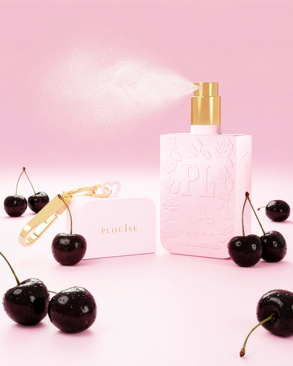 Pink P.Louise black cherry dezinfekční sprej na ruce