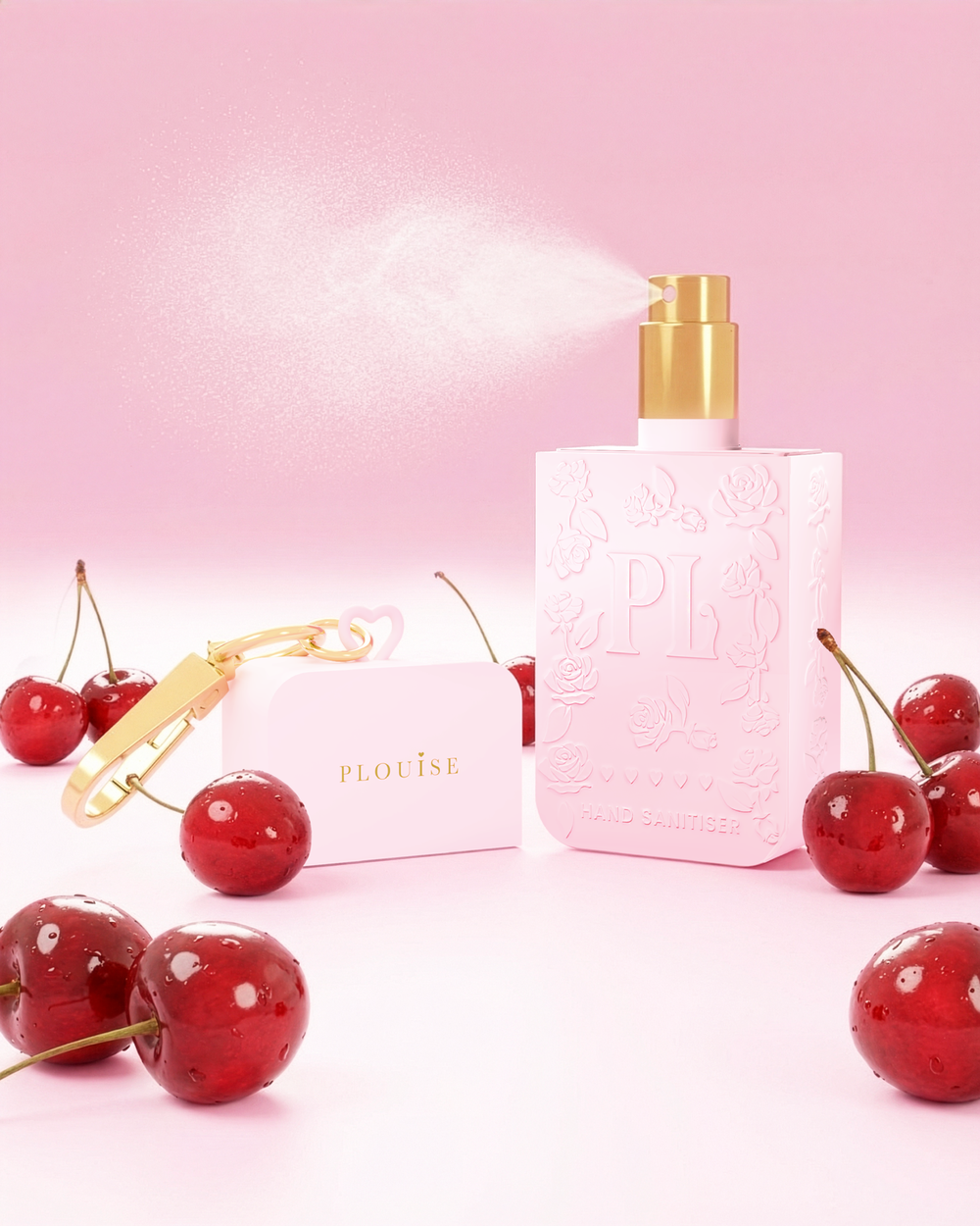 Pink P.Louise cherry dezinfekční sprej na ruce