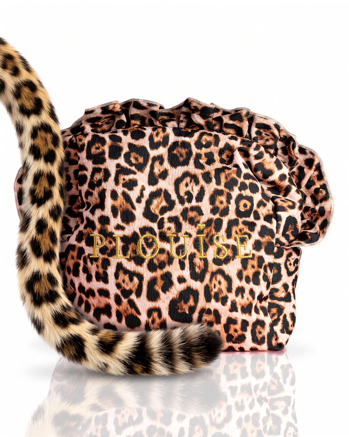 Velká taštička na líčení s leopardím vzorem s leopardím vzorem