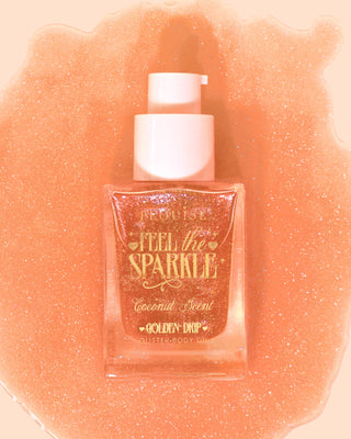 P.Louise Feel The Sparkle Diamond Glitter Body Oil - Golden Drip