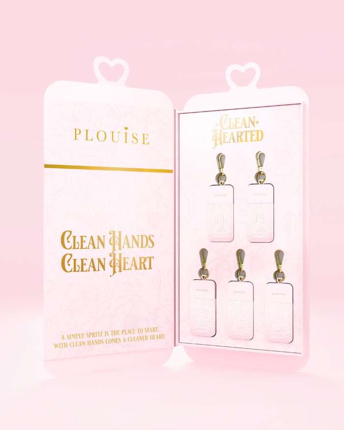 Clean Hands Clean Heart Cherry Hand Sanitizer Spray PR dárková sada