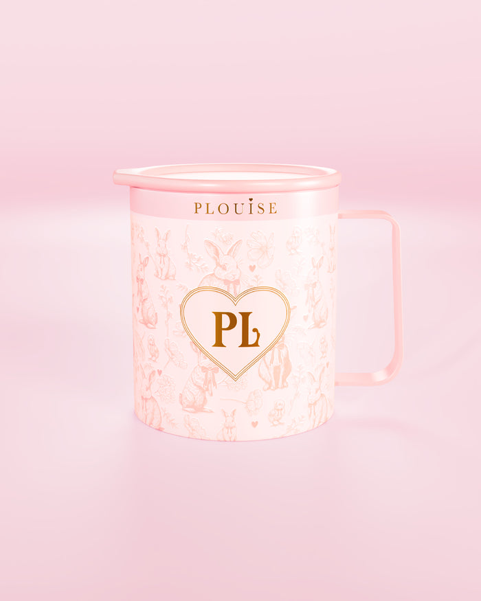 Růžový hrnek P.Louise Hunny Bunny z nerezové oceli