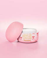 Růžová vana P.Louise Slick It To Me Shimmer Melting Body Balm s odklopeným víkem  