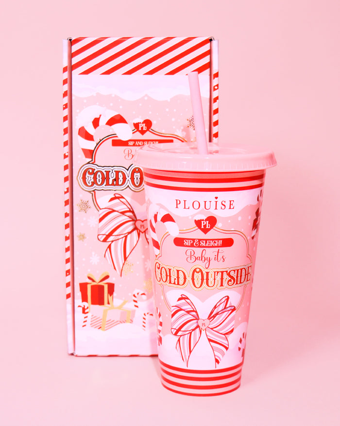 Dítě Jeho Venku zima A Santas Malý pomocník Sippy Cups