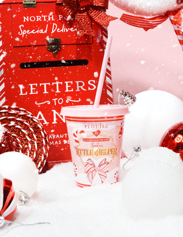 Dítě Jeho Venku zima A Santas Malý pomocník Sippy Cups