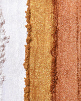 Detailní záběr na vzorky pigmentů P.Louise Secret Stardust se sypkými třpytkami