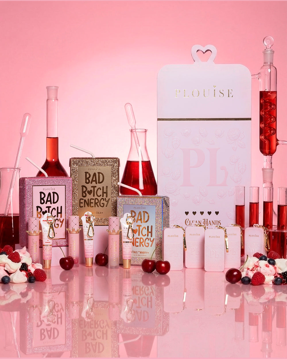 Dárková PR sada Crystal Lip Trio a dezinfekčního spreje na ruce